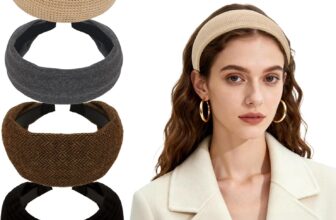 4 Pieces Trendy Headbands for Women Girls Wide Head Bands Set Fabric Hair Band Hair Non Slip Accessories