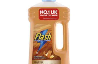 4 x Flash Liquid All Purpose Floor Cleaner, Wood Orange 1L