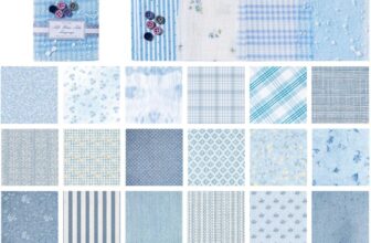 44 Sheets Vintage Patterned Scrapbook Paper – 80x80mm Decorative Scrapbooking Supplies with 5 Random Buttons for Junk Journaling, Card Making, DIY Photo Album Decoration (Blue)