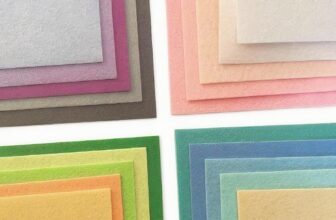 44Pcs 2mm Thick Coloured Felt Fabric Sheets, 10x10cm Craft Felt Squares Soft for Crafts, Macaron Color Craft Felts for DIY Projects