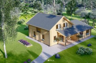 5 Bedroom / 3 Bathroom Log Cabin House – DARLA – 180 m² With Anthracite Windows and Terrano Metal Roofing (Building Regs Friendly)