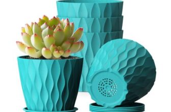 5-Pack 10.2 Cm Indoor Plant Pots with Drainage and Saucers