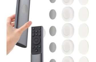 5-Piece Magnetic Remote Holder, Wall-Mounted, Self-Adhesive White