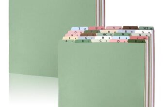 50 A-Z Top Tab File Guides Set Olive Green