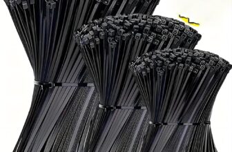 500 PCS Nylon Universal Cable Tie, Multi-Purpose Self-Locking Nylon Cable Cord Management Organizer in Home,Office,Kitchen,Black