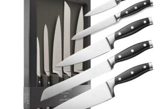 5pc Knife Set: Bread, Chef, Slicer, Paring Knives, Origin Series