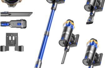 600W 50kPa 65Mins Cordless Vacuum Cleaner, 1.6L Self-Standing Anti-Tangle Vacuum cleaners for Home with OLED Touch Screen, Wall-Mounted Charging, Upright Vacuum for Pet Carpet Car Hardwood Floor