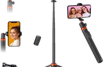 66.5 Camera Tripod with Detachable Remote Control,360 Ball Head Selfie Stick for Gopro/DJI/Insta Compatible with Gopro Hero 13/12/11/10, DJI OSMO Pocket 3 & Action 6/5 pro/4, Insta360 X5/4