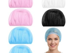6PCS Mesh Sleep Bonnets for Hair Elastic Hairnets in Colors