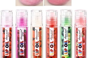 6Pcs Roll On Lip Oil Set,Fruity Flavors Rolling Ball Lip Gloss,Long Lasting Moisturizing Lip Oil Transparent Lip Gloss for Dry Lips
