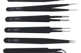 6pcs Precision ESD Tweezers Set, Anti-Static Stainless Steel Tweezers, (Discount at Checkout) – Sold by Amazon Haul