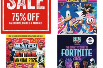 75% Off All Annuals / Diaries / Calendars – Disney / Match Attax / Fortnite / Pokémon & More