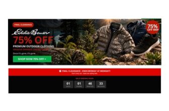 75% off Eddie Bauer Outdoor Wear Clearance Limited Stock