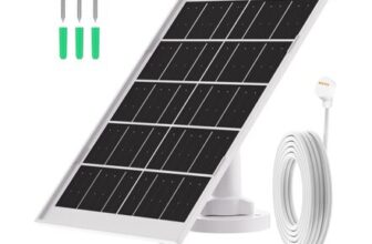 7W Solar Panel for Google Nest Cam with 4m Fast Charging Cable, IP66 Waterproof