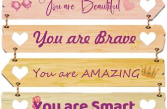 8 PCS Inspirational Quote Wall Art Bedroom Accessories for Panel Ornaments Sleeping room Decorations Children Chamber Living Space for Children