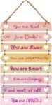 8 PCS Inspirational Quote Wall Art Bedroom Accessories for Panel Ornaments Sleeping room Decorations Children Chamber Living Space for Children