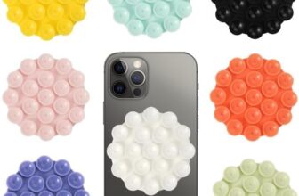 8 Pieces Silicone Suction Phone Case Phone Sucker Pad 7 cm Phones Suction Pad Universal Smartphone Mount Adhesive Back Sticky Grip Case Mount Non Slip Phones Holder Hands-Free Strong Grip Holder