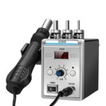 858D 700W Hot Air Rework Station Heat Gun, Adjustable Temp & Airflow, LED Display for Desoldering
