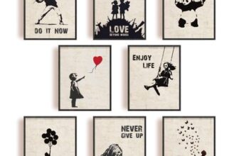 9 Set Banksy Wall Art Prints 8x10inch