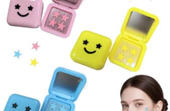 96 Pcs Star Shape Pimple Patches, Star Pimple Patches Hydrocolloid Star Face Pimple Patch Cute Star Spot Patch with Mirror Compact for Sensitive Skin, Travel & Daily Use (Yellow, Blue, Pink)