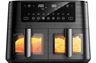 9L Dual Air Fryer with Visual Window and 9-in-1 Presets