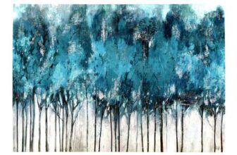 A.Pearce Teal Trees Canvas 70 X 100cm