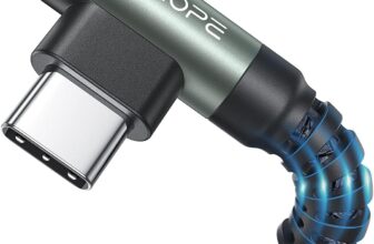 AINOPE USB C Charger Cable – 2-Pack 2M Fast Charger USB C Right Angle USB to USB C Cable Nylon Braided for iPhone 17/16/15 Samsung Galaxy S25 S24 S23 S22, Gifts for Him Men Women