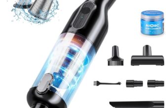 ALIOBC Handheld Vacuum Cleaner, 22000Pa Portable Car Vacuum Cleaner, Vacuum Cleaner Cordless for Car with Car Cleaning Slime and Keyborad Cleaning Brush, Rechargeablefor Car, Pet Hair, Home, Office