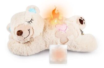 ALL FOR PAWS AFP Snuggle Sheep Pet Behavioral Aid Toy Warm Plush Toy Warm Bear