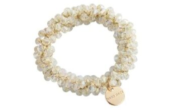 AMOR SPES Crystal Pearl Hair Tie Rope Elastic