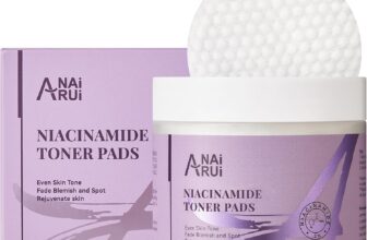 ANAiRUi Niacinamide Toner Pad Glutathione, Niacinamide, PHA & LHA Exfoliating Facial Pads for Exfoliation, Even Skin Tone, 50 Pads