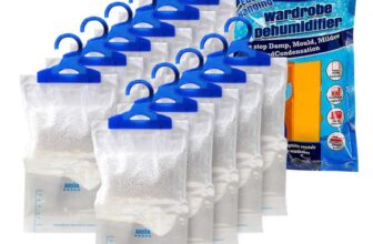 ANSIO Wardrobe Dehumidifier Disposable Hanging Bags – Pack of 12