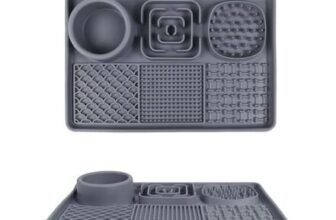 AODALIY XL Silicone Licky Mat for Dogs and Cats, Grey