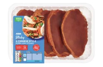 ASDA 4 Sticky Chinese Style Pork Loin Steaks 440g
