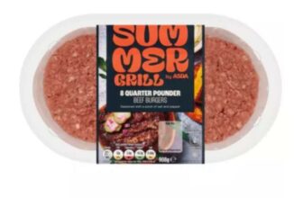 ASDA Summer Grill by ASDA 8 Quarter Pounder Beef Burgers 908g