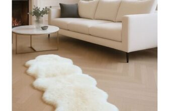 ASHWOOD Ivory Double Sheepskin Rug 60x180cm