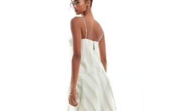 ASOS DESIGN Square Neck Hanky Hem Cami Mini Dress