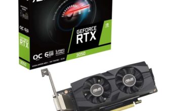 ASUS GeForce RTX 3050 OC (6GB GDDR6/PCI Express 4.0/1500MHz/14000MHz/Low Profile)