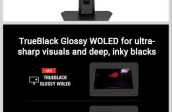 ASUS ROG Strix OLED XG32UCWMG monitor, 32 4K TrueBlack Glossy, Dual Mode, 4K240Hz, FHD480Hz, 0.03ms