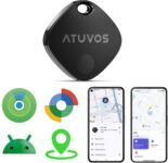ATUVOS Dual System Air Tracker Tag PRO, Smart Key Finder Works with Android Google Find Hub or iOS Apple Find My APP, Bluetooth Item Locator for Luggage, Suitcase, Bags
