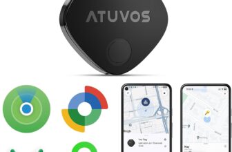 ATUVOS Dual System Air Tracker Tag PRO, Smart Key Finder Works with Android Google Find Hub or iOS Apple Find My APP, Bluetooth Item Locator for Luggage, Suitcase, Bags