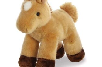 AURORA, 13298, Mini Flopsie Horse, 8In, Soft Toy, Brown