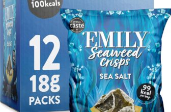 Abakus Seaweed Crisps – Sea Salted 12 x 18g, Seaweed Snack, Nori Snack, Vegan, Gluten-Free, Healthy Snack, Source of Iodine