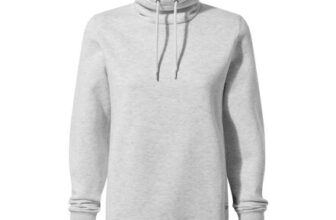 Abigail Womens Supersoft Womens Funnel Neck Sweat – Oatmeal Marl