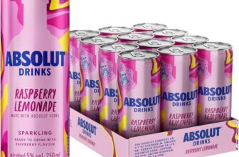 Absolut Vodka Raspberry Lemonade Sparkling Cocktail – 12 x 250ml – ABV 5% – With Voucher