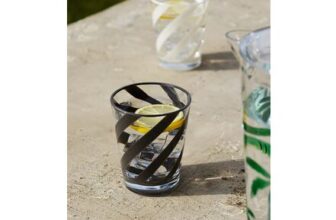 Acrylic Black Spiral Water Tumbler