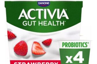 Activia Strawberry Gut Health Fruit Yoghurt Multipack