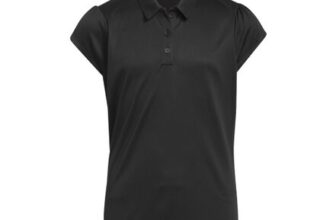 Adidas Girls Performance Polo Shirt, Black, 7-8 Years