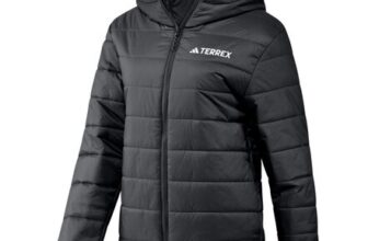 Adidas Solid Patterned Hooded Neck Puffer Jacket