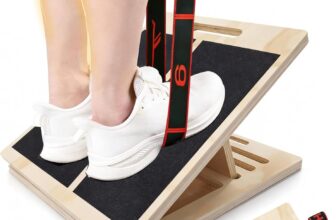 Adjustable Slant Board, 500 lb Weight Capacity, Professional Stretch Board Resistance Bands (Assisted Training) for Stretching Calf Muscles, Ankles, Suitable for Home, Gym, Physiotherapy Room